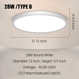 Ultra Thin Led Ceiling Lamps 30W 20W 15W 10W Modern Panel Ceiling Lights For Living Room Bedroom Kitchen Indoor Lighting fixture