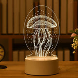 Romantic Love 3D Acrylic Led Lamp for Home Children's Night Light Table Lamp Birthday Party Decors Valentine's Day Bedside Lamp