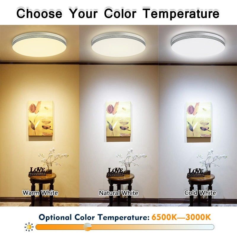 Modern Led Ceiling Lamp 48W 36W 24W Square/Round Ceiling Lights 220V 110V Panel Light for Bedroom Kitchen Living Room Lightings