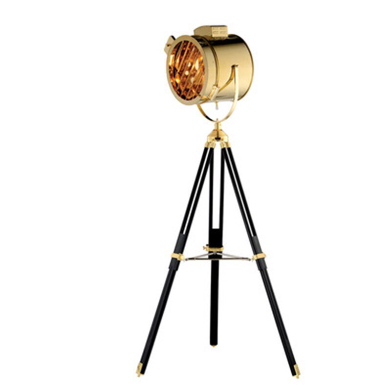Nordic Retro Tripod Led Floor Lamp Silver Golden Industrial Studio Pendant Light Cafe Living Room Bedroom Decor Standing Light