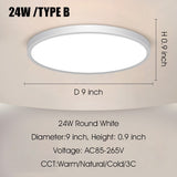 Ultra Thin Led Ceiling Lamps 30W 20W 15W 10W Modern Panel Ceiling Lights For Living Room Bedroom Kitchen Indoor Lighting fixture