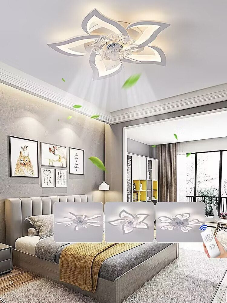 110 220V Ceiling Fans With Light Smart Switch Modern Led Ceiling Fan Lamp Minimalist For Living Room Bedroom Home Decors Fan Lamp
