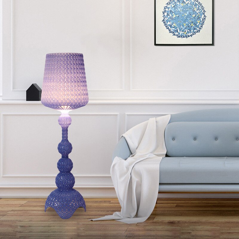 Kartell Kabuki Hollow Floor Lamp Modern Luxury LED Standing Light for Living Room Bedroom Home Decor Acrylic Corner Lighting