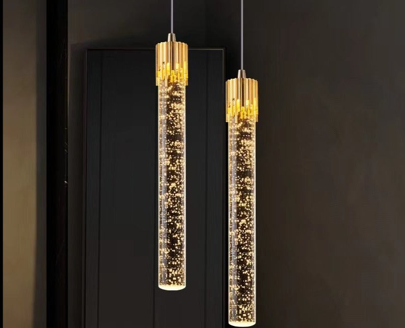 Modern Crystal Pendant Lamp for Bedroom Hanging Lights Ceiling Lighting Bedside Entrance Bathroom Decoration Luminaire Led Lamp