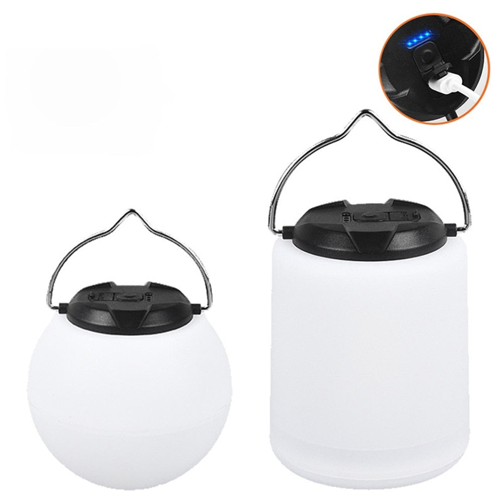 USB Rechargeable Camping Light Bedside LED Night Light Table Light Outdoor Tent Light Emergency Light Handheld Portable Lights