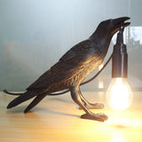 Lucky Bird Crow Wall Lamp Resin Table Lamp Bird Night Light for Bedroom Bedside Living Room Wall Lamp Home Decoration
