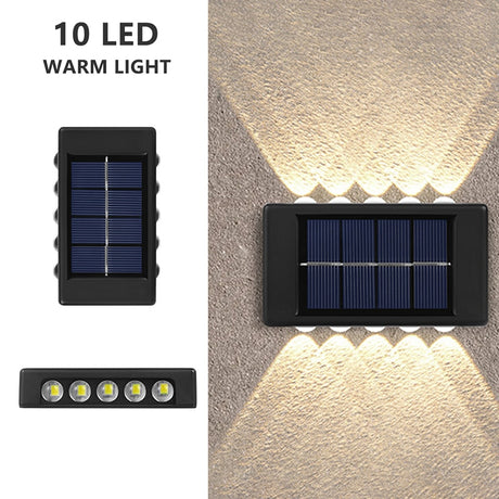 LED Solar Wall Lamp Outdoor Wall Light Ip65 Waterproof Garden Decoration Balcony Yard Street Decors Lamps Outside Sunlights
