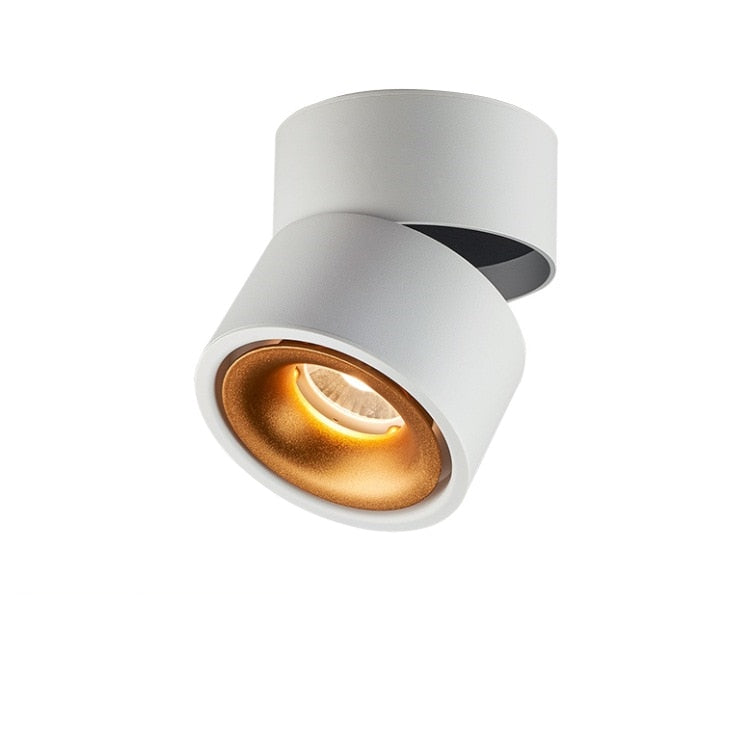 Dimmable folding surface mounted spotlight led living room ceiling ceiling downlight cob adjustable angle clothing store 7W 12W