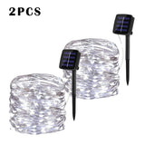 7m/12m/22m/32m LED Solar Light Outdoor Garden Fairy String Light Led Twinkle Waterproof Lamp for Christmas Patio Tree Party