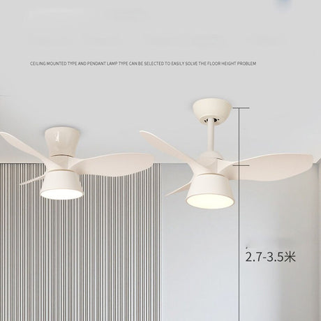 32 Inch Surface Mounted Mini Ceilings Fan with LED Lights and Remote Soft Wind for Children Room Powerful DC Motor AC 100-240V