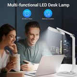 Remote Control Adjustable LED Desk Lamp Eye-Caring Office Light Rechargeable Touch Control Stepless Dimming Reading Table Lights