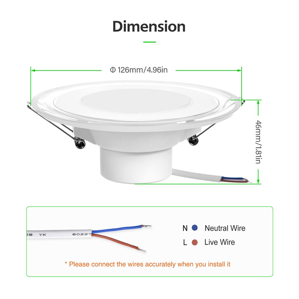 Round Panel LED Downlight Recessed Indoor Ceiling Lamp 5W AC220V LED Spot Lamp For Living Room Foyer Bar Counter Office