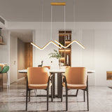 MINIMALISM GOLD/BLACK FINISHED MODERN LED CHANDELIER FOR DINING ROOM KITCHEN ROOM  HANGING CHANDELIER FIXTURE