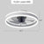 IRALAN Ceiiling Fans with Remote Control Chandeliers Fan with Led Lights Black Lighting Ceiling Lamp Home Decor 3 Color Dimmable