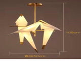 Art Deco Bird Paper Floor lamp Bedroom Studio living room lamp stand origami light Study Bedside Reading table gold floor lamp