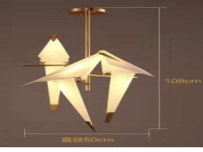 Art Deco Bird Paper Floor lamp Bedroom Studio living room lamp stand origami light Study Bedside Reading table gold floor lamp