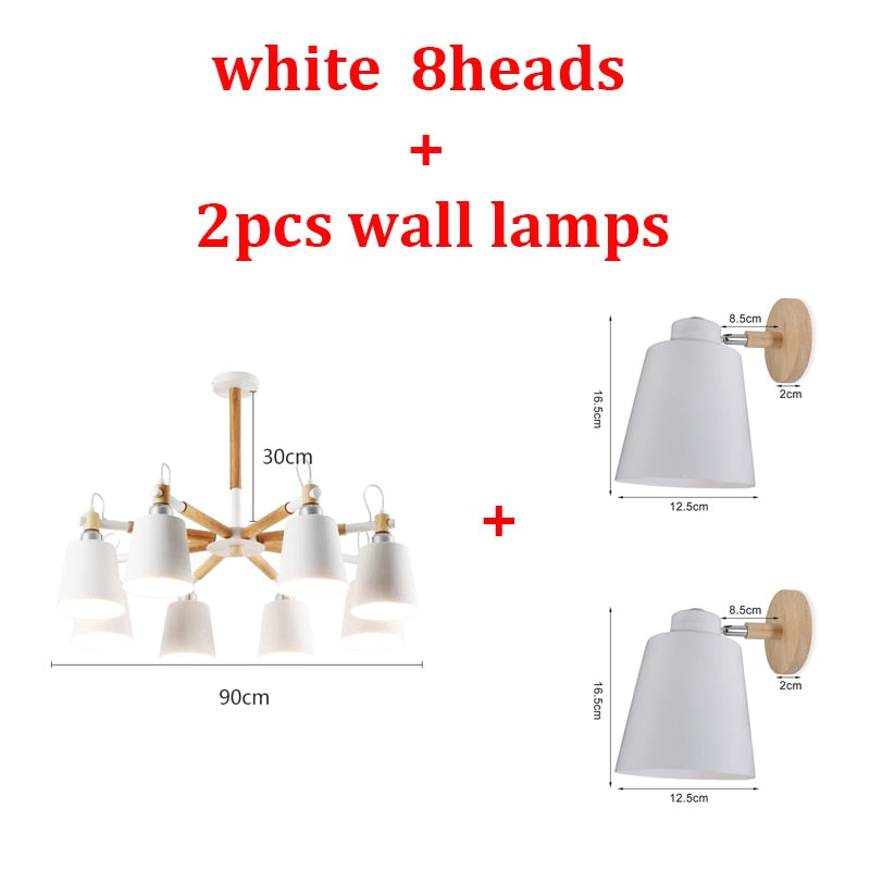 Nordic Chandelier Macaron Pendant Lights Modern Chandelier Lighting for Living Room Bedroom Loft Ceiling Lamp E27 Bulbs