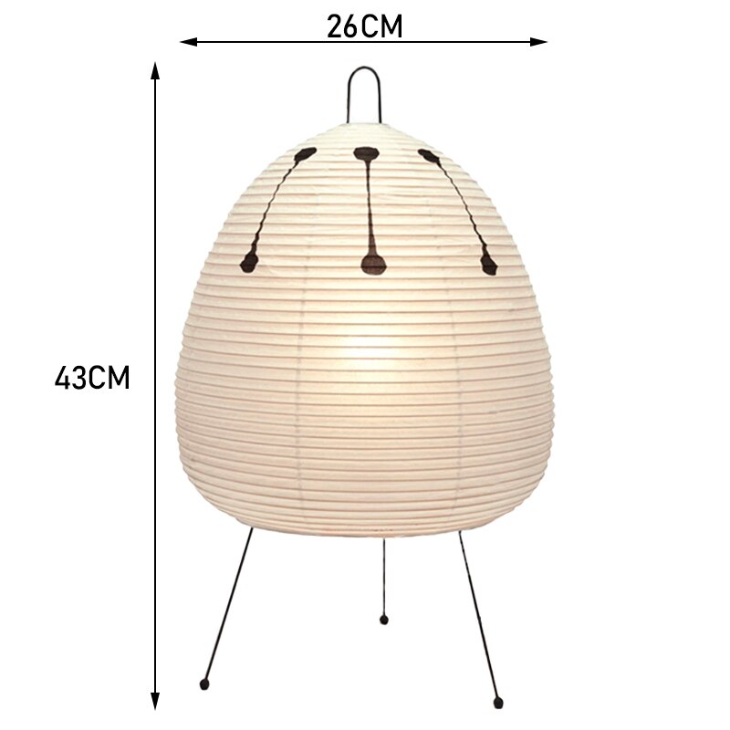 Japanese Rice Paper Lamp Akari Wabi-sabi Yong Table Lamp Noguchi Design Bedside Lamp 3 Colour Dimmable Eye-Protection Desk Light