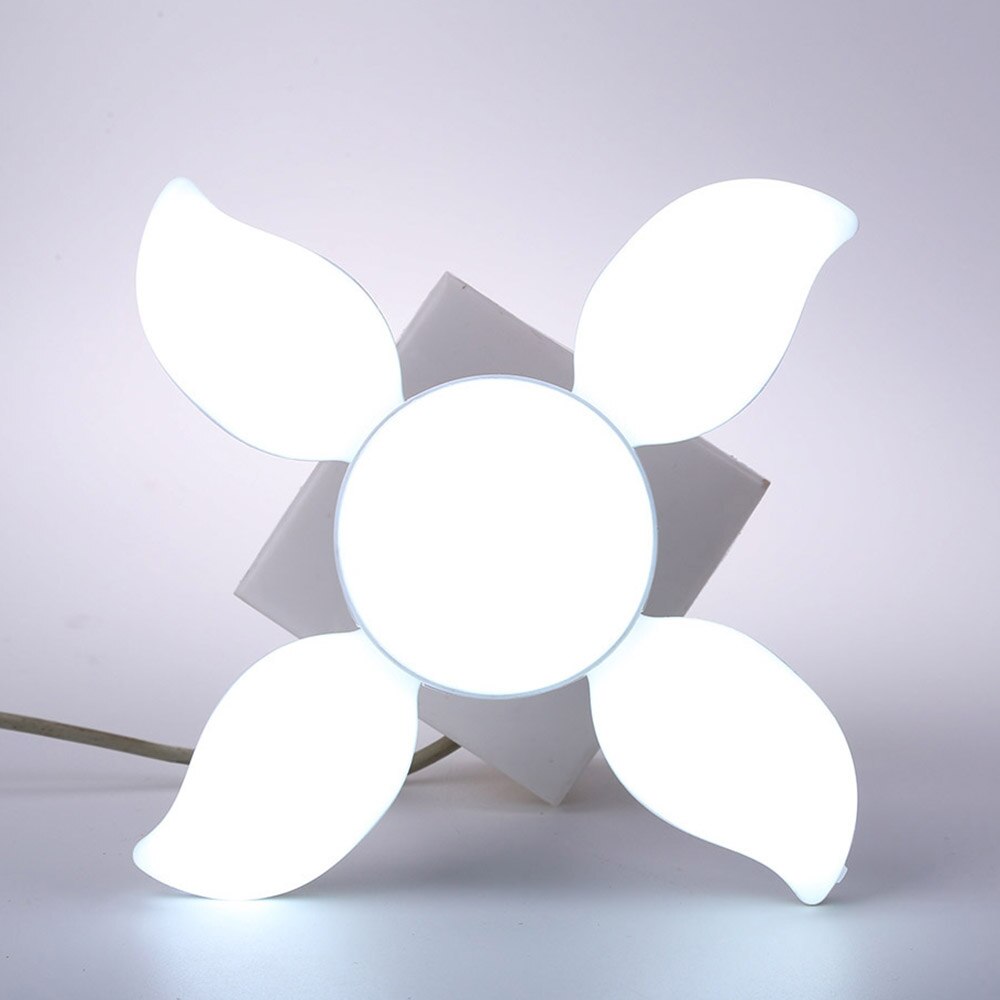 45W 50W 55W E27 LED Garage Light Foldable Fans Blade Workshop Ceiling Lights Fixture Deformable Lamp Industrial Lighting