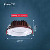 SYL Led Waterproof Downlight Recessed Bathroom Spot Light Ultra Thin Slim Ceiling Lamp Kitchen Balcony Foco Panel Lighting White
