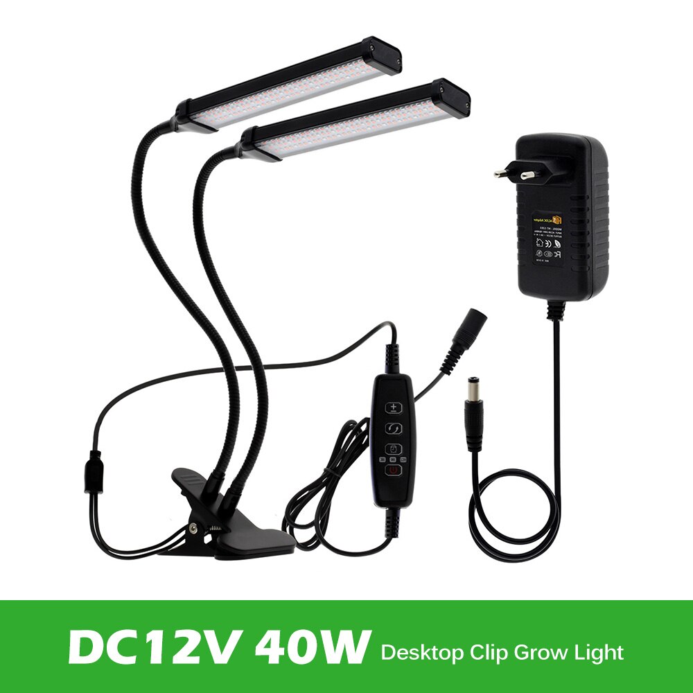 DC12V Full Spectrum LED Grow Light For Plants 20W 40W 60W 80W SMD2835 Dimmable Timing Phyto Lamp For Greenhouse Tent