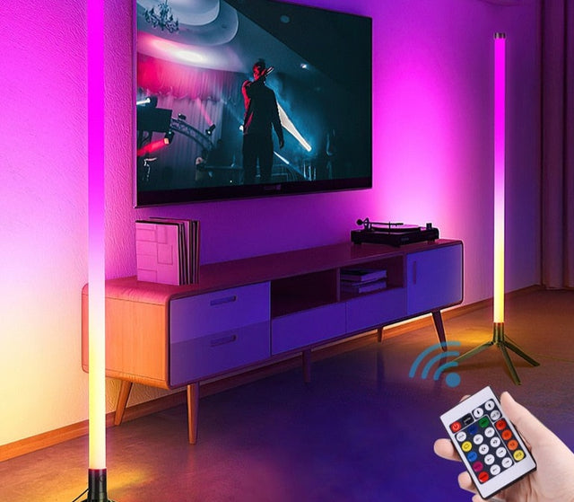 103CM RGB LED Floor Lamp Smart Remote Control Modern Corner Floor Lamp Atmospheric Standing Stand Light Christmas Decors Lighting