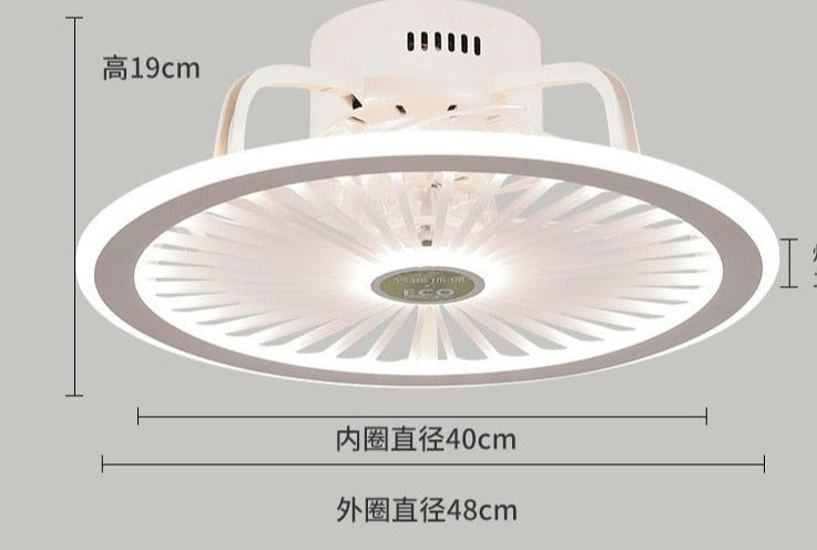 110V / 220V Nordic light with fan Ceiling Fan Lamp Invisible Restaurant Living Room Fan Home Decors chandelier fan ceiling