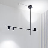 Nordic Modern Longer Chandelier Dining Table Fixtures Black Pendant Lights Restaurant Bar Kitchen Decor Living Room Hanging Lamp