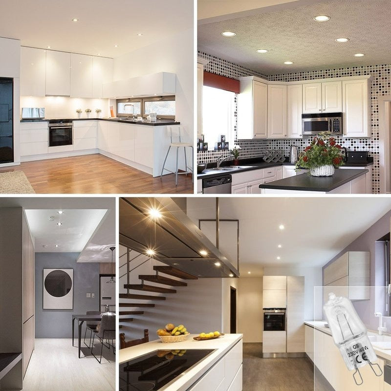 G9 Eco Halogen Light Bulb 220 - 230V 40W Lamp Bulbs Table Desk Floor Cabinet Light Closet Lamp for Office Restaurant Home