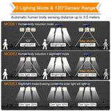 122/138/171/198/333 LED Solar Lights Outdoor Motion Sensor Human Induction Adjustable head IP65 Waterproof Solar Power Wall Lamp
