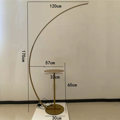 Nordic Arc Shape Floor Lamp Modern Led Dimmable Remote Control Standing Light For Living Room Bedroom Study Decor Lighting