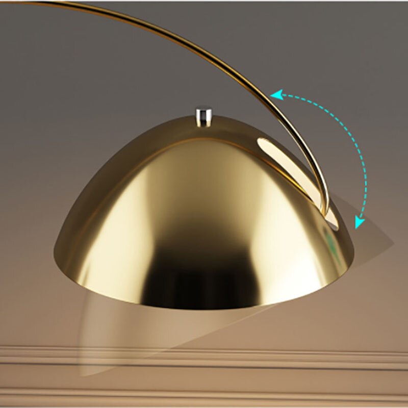 Marble Base LED Floor Lamp Gold Black Metal Living Room Bedside Floor Light Minimalist Modern Style