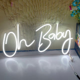 Happy Birthday Led Neon Sign Custom Night Light Sign for Birthday Party Decor Oh Baby Neon Light Lets Party Home Hanging Decor