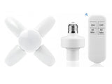 5+1 60W Blades Deformable LED Garage Light E27 Adjustable Shop Top Ceiling Lamp Professional Warehouse Foldable Fan Lamps 220V