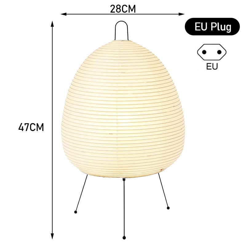 Noguchi Rice Paper Lamp Dimming Floor Lamps 6000K White Light Bedside Nightstand Lamp for Living Room Environmental Soft Light