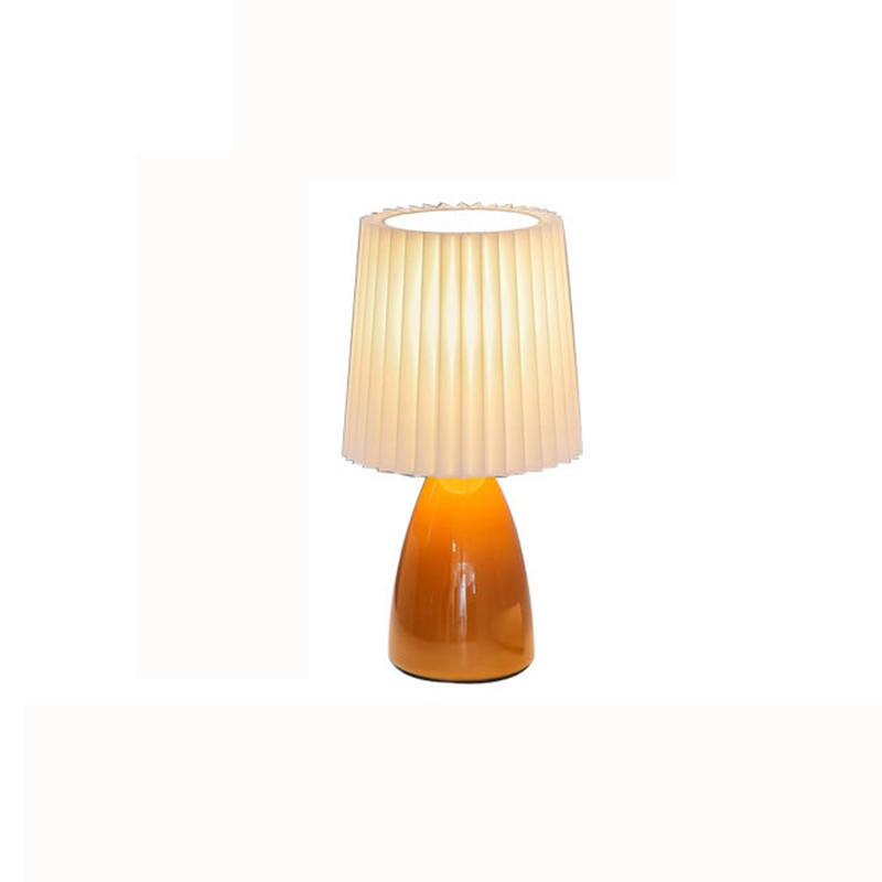 Milkshake Bedroom Night Lamp DESK LIGHT E27 Pleats Table LED INS Floor Girl Bedside Ceramic Indoor Lighting Lights