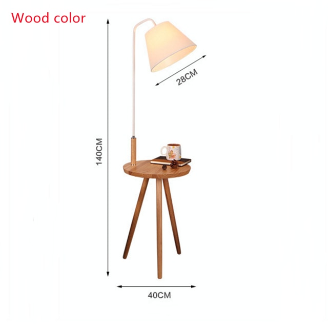 Modern Smart Wireless Charging Wood Floor Lamp For Living Room Bedroom Reading Study Lighting Tea Table Corner Standing Light