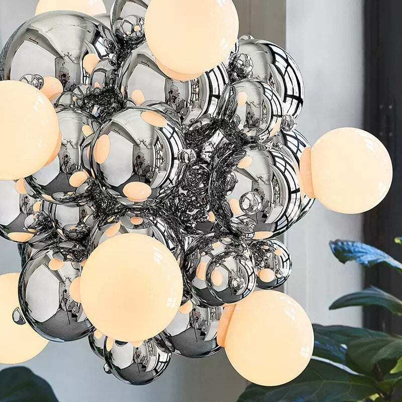 Modern Magic Bean Molecular Chandelier Lamp Novelty Luxury Dining Room Pendant Light Personality Art Glass Ball Hanging Lights