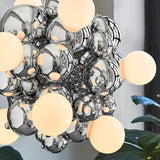 Modern Magic Bean Molecular Chandelier Lamp Novelty Luxury Dining Room Pendant Light Personality Art Glass Ball Hanging Lights