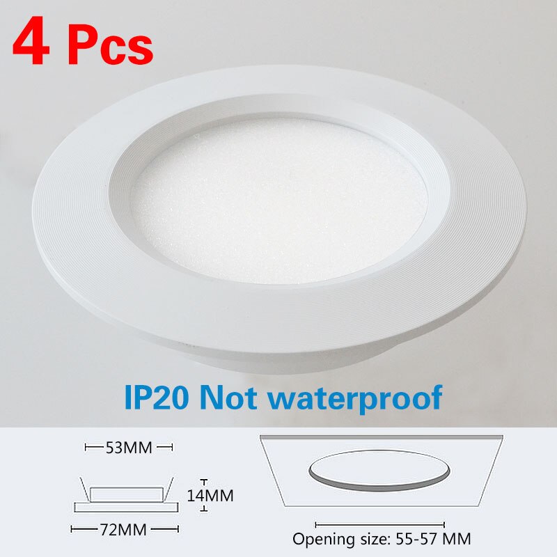 4Pcs LED Mini Spotlight Cabinet lamp Wardrobe light IP65 Waterproof 12V 5W 3W 7W Ceiling Hidden Downlight Ultra-thin Spotlight