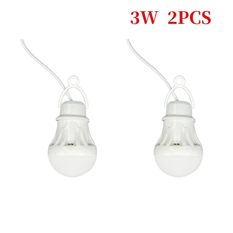 LED Lantern Portable Camping Lamp Mini Bulb 5V USB Power Book Light Reading Student Study Table Lamp Super Birght for Outdoor