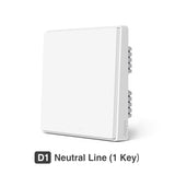 Aqara D1 Smart Switch Wireless Switch Single Fire Wire ZigBee Wireless Wall Switch Smart Home Light Control For Mihome App