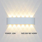 2W 4W 6W 8W 10W 12W  LED Wall Light Outdoor Waterproof Modern Nordic style Indoor Wall Lamps Living Room Porch Garden Lamp