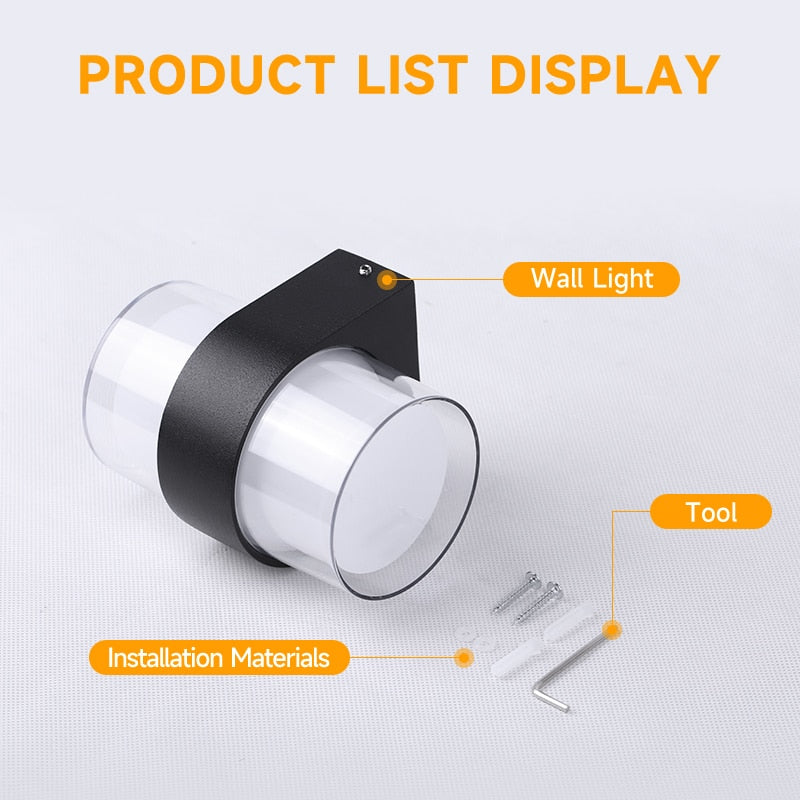 LED Wall Light Home Decorative Lamp Veranda Outdoors Porch Interior Lamps Bedroom Lustre Lighting Fixtures Exterior Wall Lights