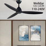 60 Inch Led Ceiling Fan Lamp Roof Home Fans Modern Indoor Decorate Wooden Blade Dc Ceiling Fan With Remote Control Ventilador