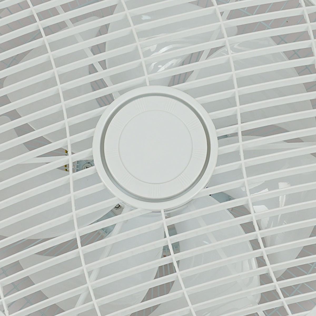 Acrylic Enclosed Round Ceiling Fan with Light and Remote Control Invisible Blades for Bedroom