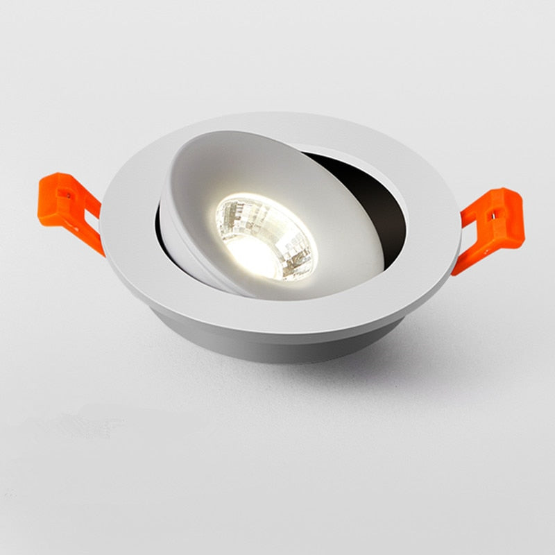 Recessesd Shape Round Shape 360 Angle Adjustable LED COB Recessed Downlight Black/Whit ...