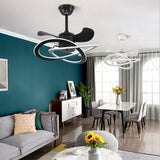 Pendant Ceiling Lights Fans LED Chandelier Home Decoration Lamp Retro Remote Control For The Living Room Bedroom Ventilation