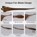 Modern 60/70 Inches Wooden Ceiling Fan With Led Light And Control For Bedroom Living Room Home Office Lounge Ceiling Fans