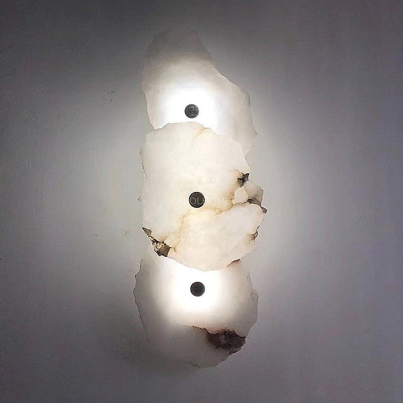 Natural Marble LED Wall Lamp Copper Luxury Novelty Lighting Sconce For Bedroom Living Dining Room Wall Decors Modern Art Design